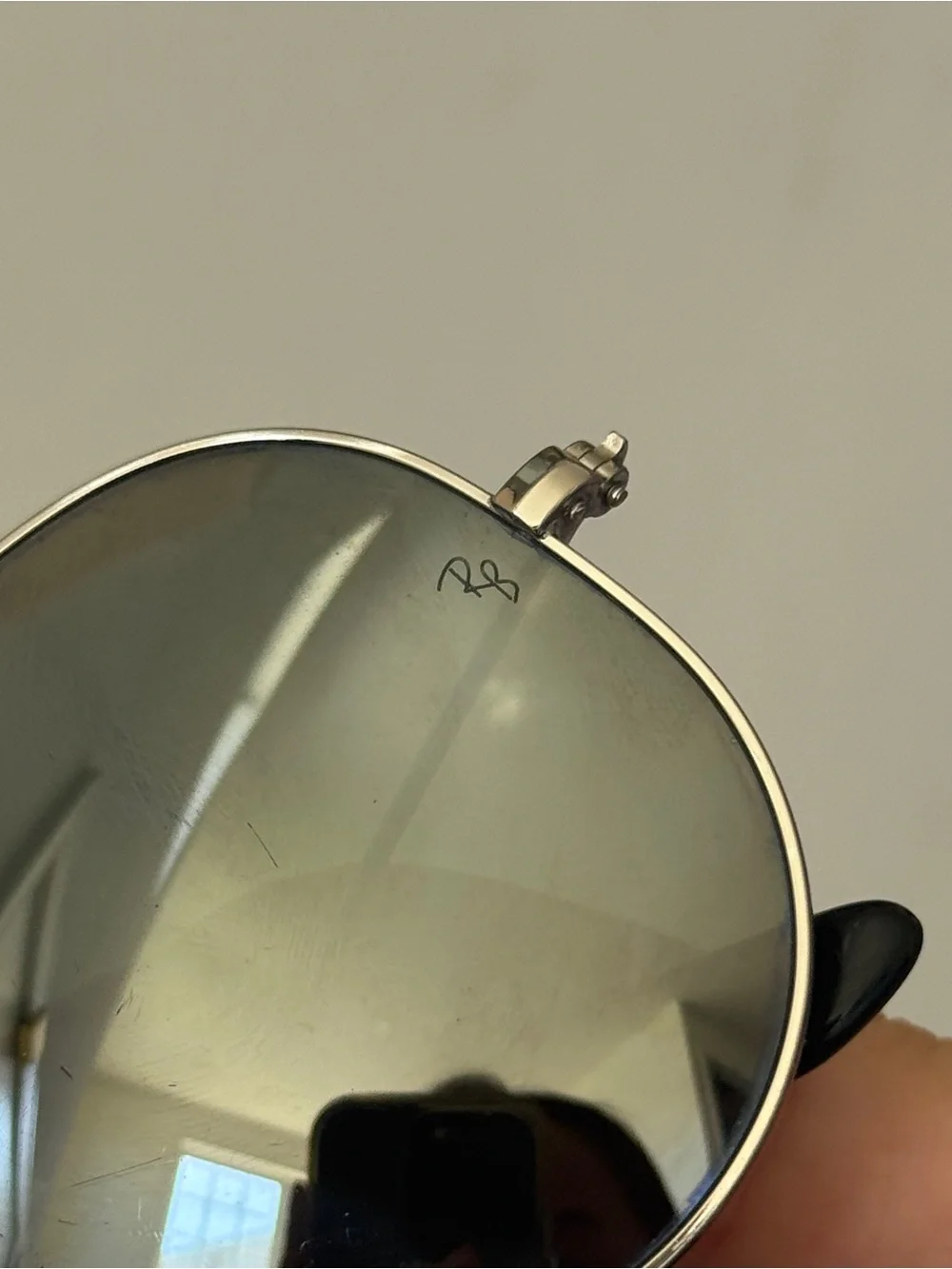 Ray-Ban Aviator Sunglasses - Silver Frame with Gray Metallic Lenses